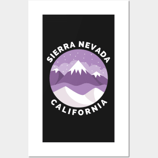 Sierra Nevada California - Sierra Nevada Ski Snowboard Mountain California Yosemite Travel Posters and Art